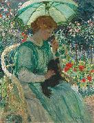 The green parasol, E.Phillips Fox